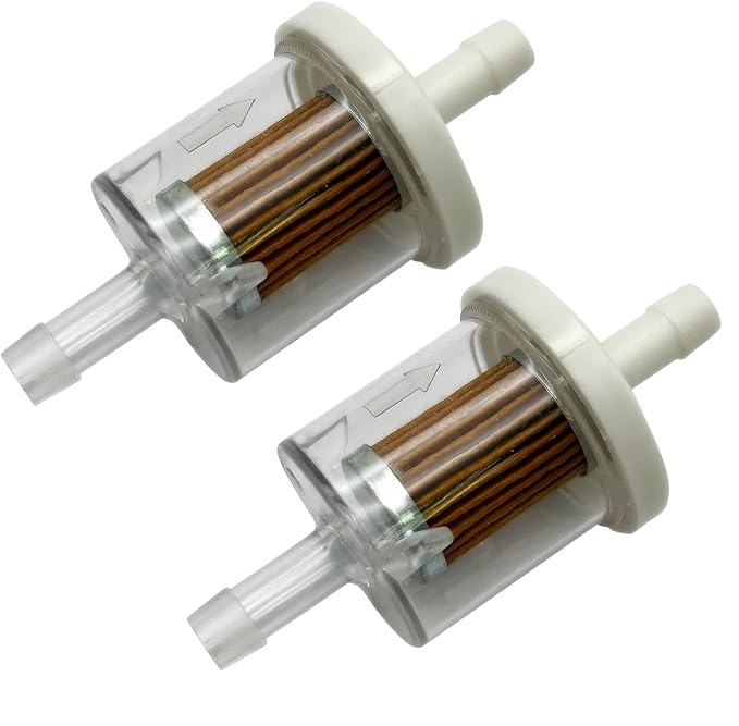 2-Pack 1/4" Inline Fuel Filter, 40 Micron Replacement by LETAYAR
