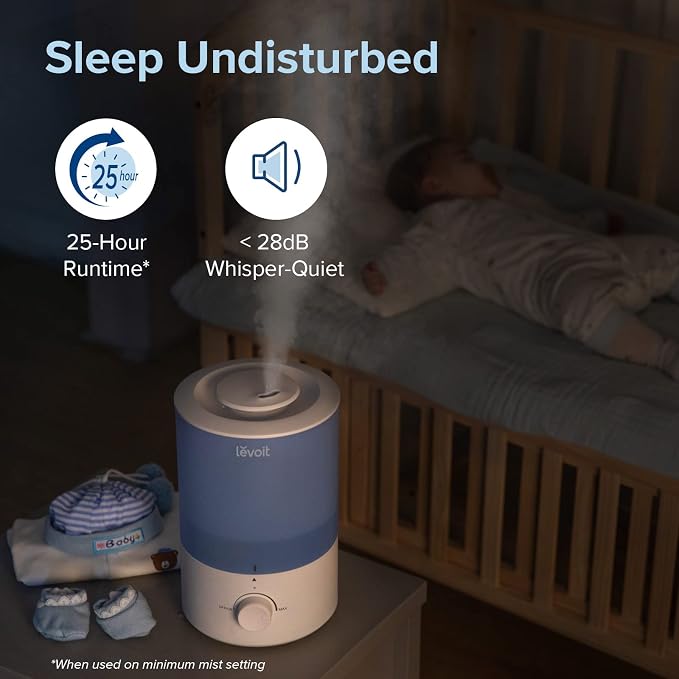 LEVOIT Dual 150 Humidifiers for Bedroom Large Room, 3L Cool Mist Top Fill - Image 6