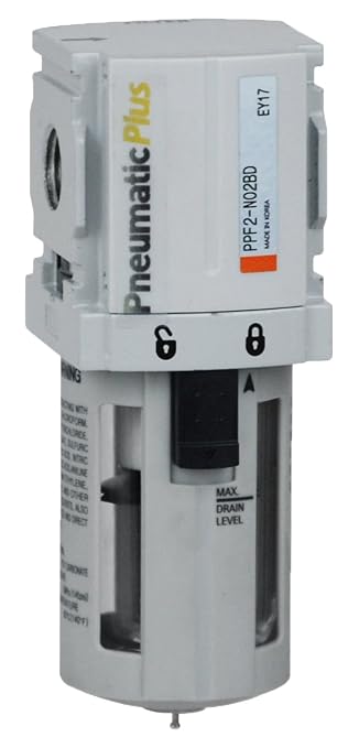 PneumaticPlus PPF2-N02B Miniature Compressed Air Particulate Filter 1/4" NPT by PneumaticPlus