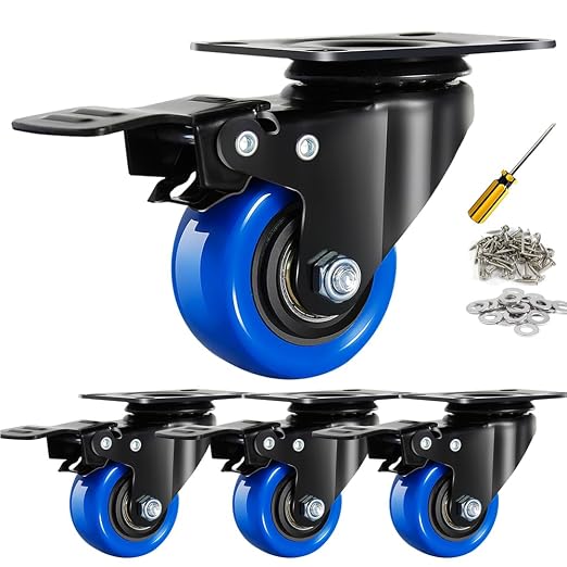 Swivel Caster Wheels 600LBS, 2 Inch Heavy Duty Casters Set of 4 by ENYKE