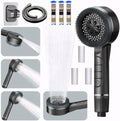 Filtered Shower Head with Handheld, High Pressure Shower Heads - 4 Spray Modes, Power Wash for Pets Bath, ON/OFF Switch & Water Saving Design (Deep Gray)