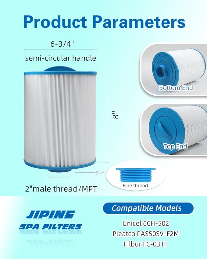 PAS50SV Hot Tub Filter Replaces Artesian Spa Filter, Magnum AR50, PAS50SV-F2M - Image 2