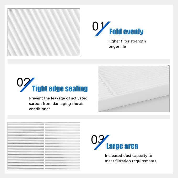 White FD811 Cabin air filter for Mazda 3, Replacement for CF11811, KD45-61-J6X - Image 3