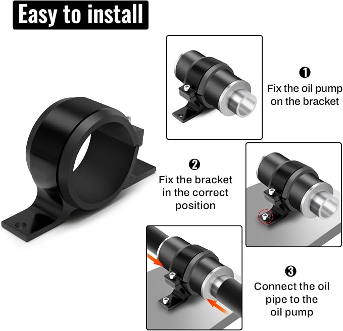 2 Pcs Universal Car Fuel Pump Fuel Filter Mounting Bracket Aluminum Clamp Holder - Image 5