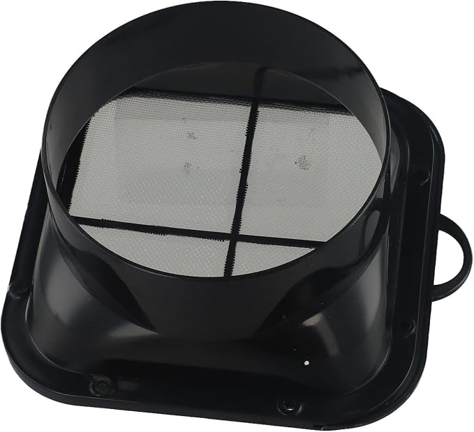 ABS Wall Flange Air Vent With Filter 150Mm Duct Fan Hose Connector - Image 2