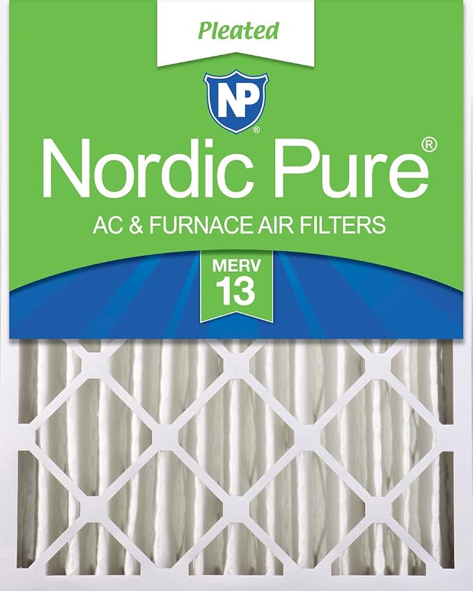 Nordic Pure 16x25x4 Pleated MERV 13 Air Filter 1 Pack by NordicPure