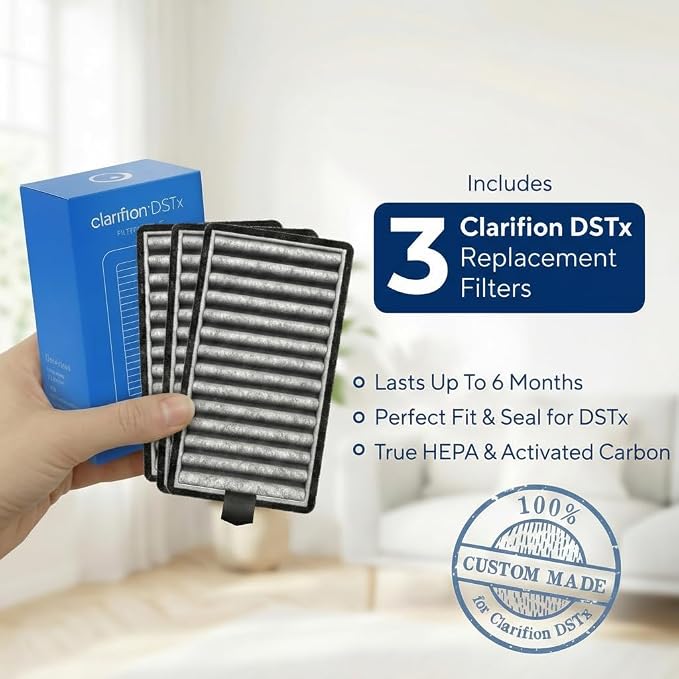 Clarifion - DSTx HEPA + Carbon Air Purifier Filters Replacement 3 Pack - Image 2