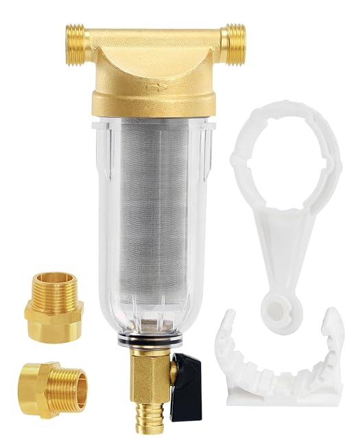 Spin Down Sediment Filters, 40-50 Micron Reusable Water Prefilter System by Unknown