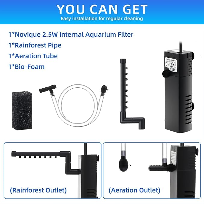 Submersible Internal Aquarium Filter Multiple Function Powerful Pump Fish Tank - Image 6