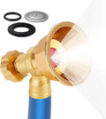 Water Hose Nozzle - Brass Adjustable Heavy Duty,Garden Spray Nozzle Hose Attachment | for Plant Watering Seedling Cultivation Flower Care Pet Showering Irrigation Lawn