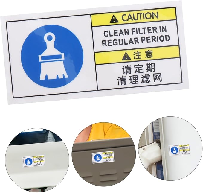 Zerodeko Weather Resistant Filter Cleaning Reminder Label - Image 9