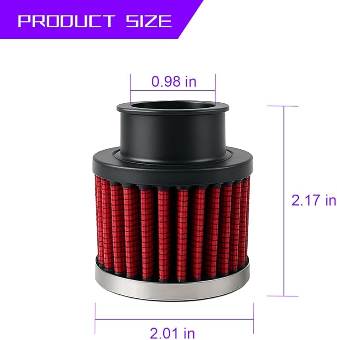 Zpana Car Air Intake Filter, Hight Flow Performance Auto Crankcase Breather - Image 2