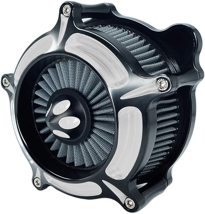 Air Filter Intake Motorcycle Turbine Cleaner Kit Cnc Cut Chrome - Image 8