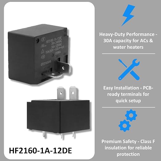 30A 12VDC Relay for Air Conditioning & Water Heater - Image 3
