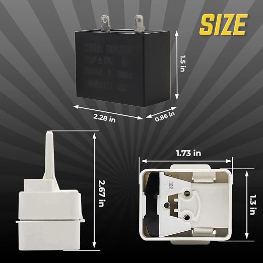 Upgraded W10613606 Refrigerator Compressor Start Relay and Capacitor by Seentech - Image 4