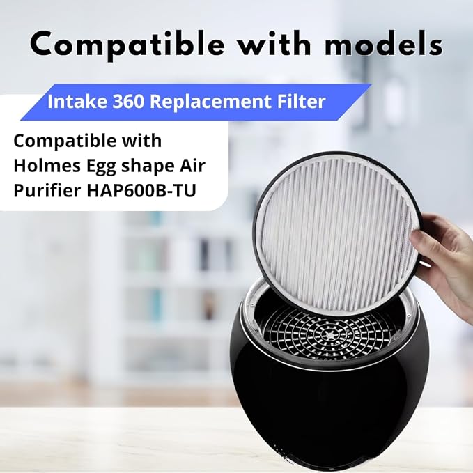 Nispira Filter Replacement for Holmes Egg Air Purifier 360° HAP600B-TU True - Image 2