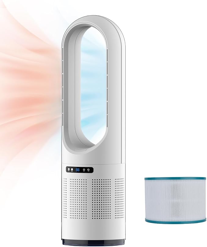 3 IN 1 Tower Fan, 31.5Inch Cooling & Heating Bladeless Fan by Faryuan