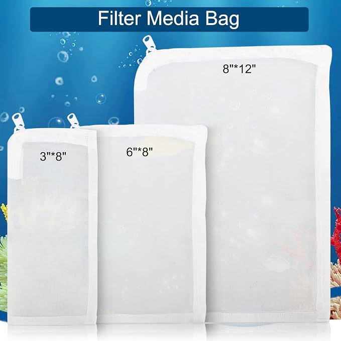 Segarty Media Bags for Aquarium Filter, 10 Pack 0.15mm Extra Fine Mesh 7.7 x 3 - Image 3