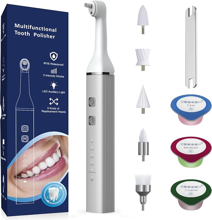 Tooth Polisher and Plaque Remover, Teeth Cleaning Tools by Heartyfly