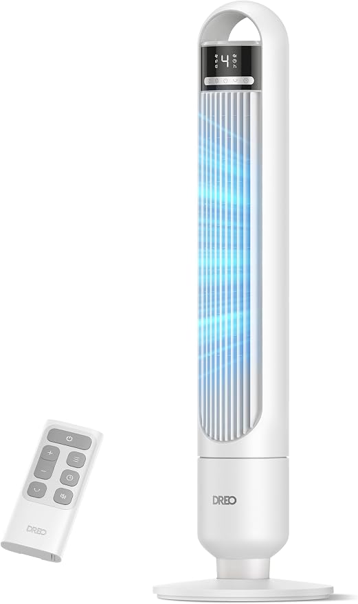 DREO Tower Fan for Bedroom, 90° Oscillating Standing Fans for Room by Unknown