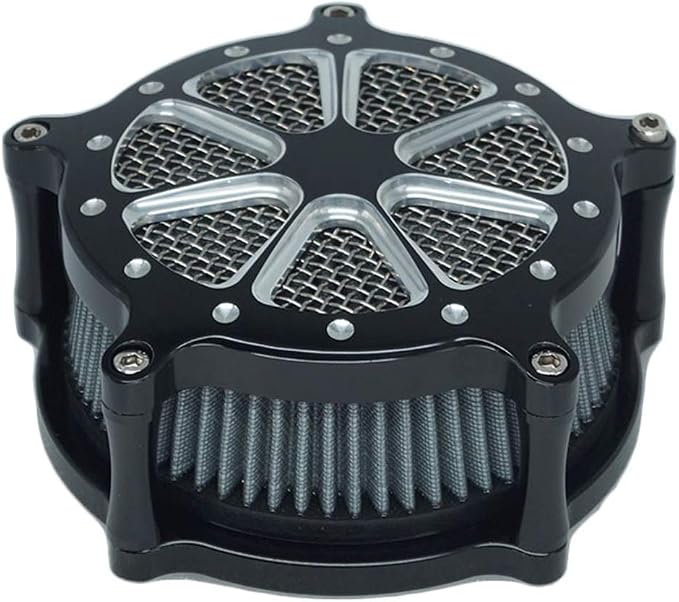 Air Filter Intake Cnc Cut Air Cleaner Venturi Motorcycle Chrome Kit - Image 2