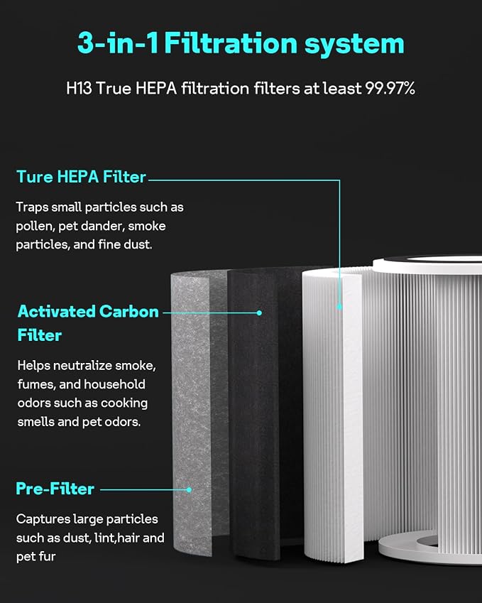 Leemone True HEPA HP201 HP202 Filter Replacement - Image 5