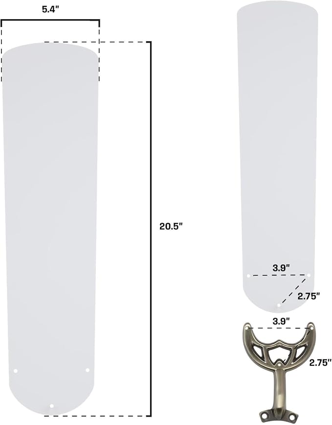 Westinghouse Lighting 20.5-Inch Replacement Fan Blades - Image 3