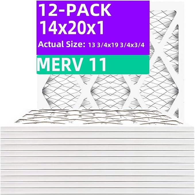 14x20x1 Air Filter MERV 11 MPR 1200 & FPR 7 Pleated Air Filter by Qingzhug