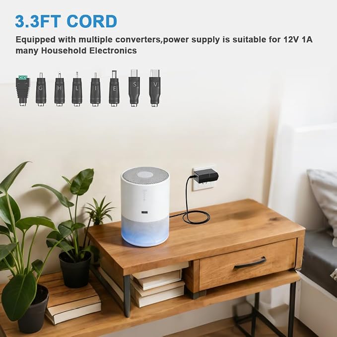 DC/AC 12V 1A Power Supply Charger, Universal 12W Switching Power Supply Adapter - Image 9