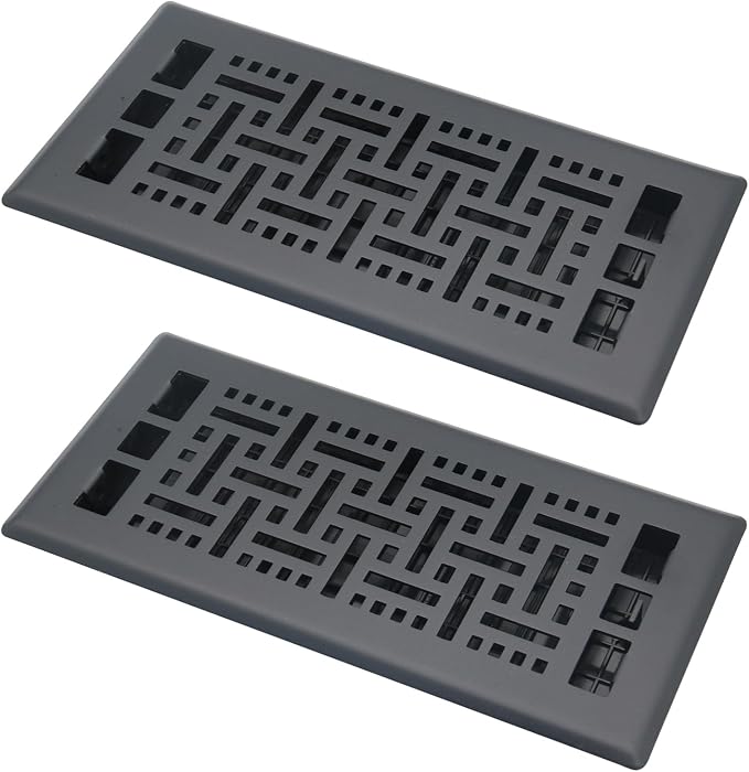 4X10 Inch Floor Vent for Room 2 Packs Floor Grates Heavy Duty Walkable Steel by JATOHOME
