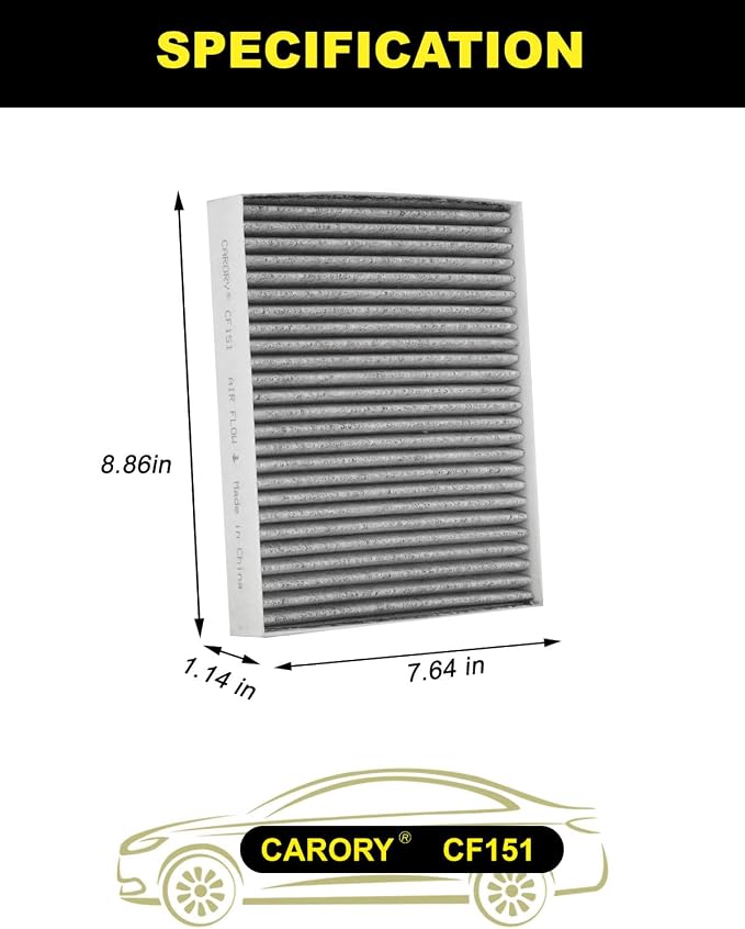 CARORY Cabin Air Filter w/Activated Carbon - Image 5