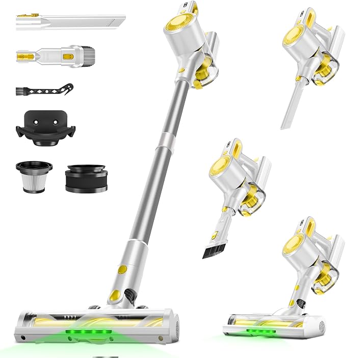Cordless Vacuum Cleaner for Home, Powerful Stick Vacuum by HONKIOfficial