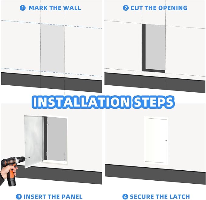 14" x 29" Metal Access Panel, 1MM Thickened Access Panel for Drywall, Aluminum Access Panel for Walls and Ceilings, Rust-Resistant and Easy-to-Install Drywall Access Panel