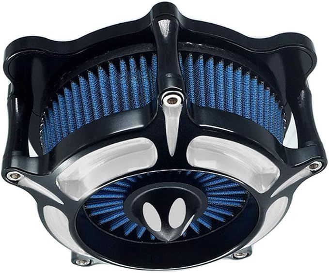 Air Filter Intake Motorcycle Turbine Cleaner Kit Cnc Cut Chrome - Image 3