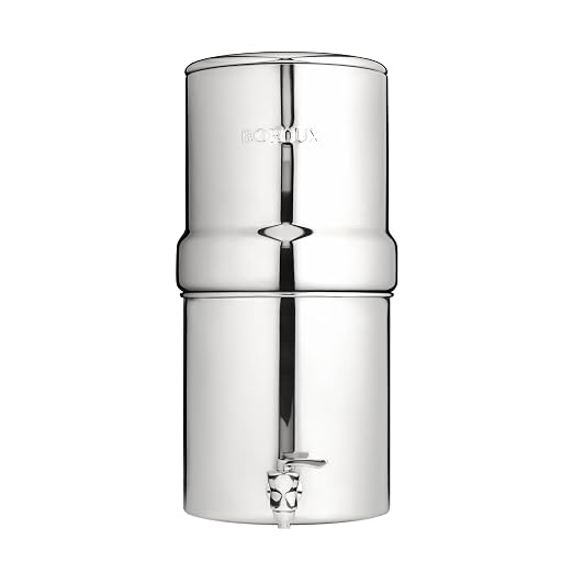 Boroux Compact Gravity-Fed Countertop Stainless Steel Water Filter System | 1.8 by Boroux