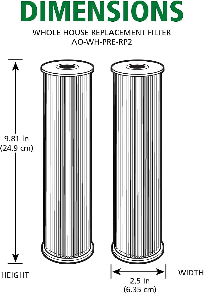 AO Smith 2.5"x10" 20 Micron Sediment Water Filter Replacement Cartridge - Image 6