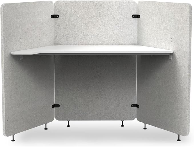 Stand Up Desk Store Noise Reducing Recycled 3 Panel PET Workpod - Image 4