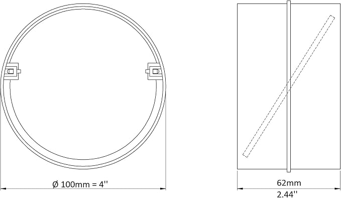 4 Inch Backdraft Damper – Inline Duct Connector – Round Plastic Check Valve - Image 2