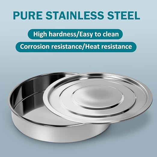 Lab Sieves Pan with Lid, LVDALAB All 304 Stainless Steel Test Sieve, Sample - Image 5