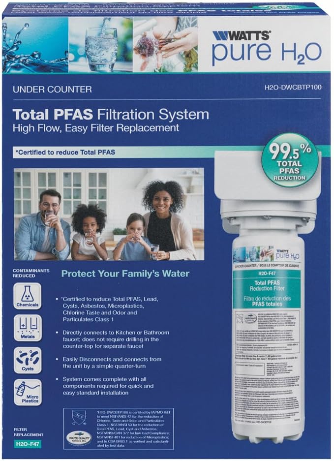 Watts Premier H2O-DWCBTP100 Single-Stage Total PFAS Reduction Under Counter by WattsPremier