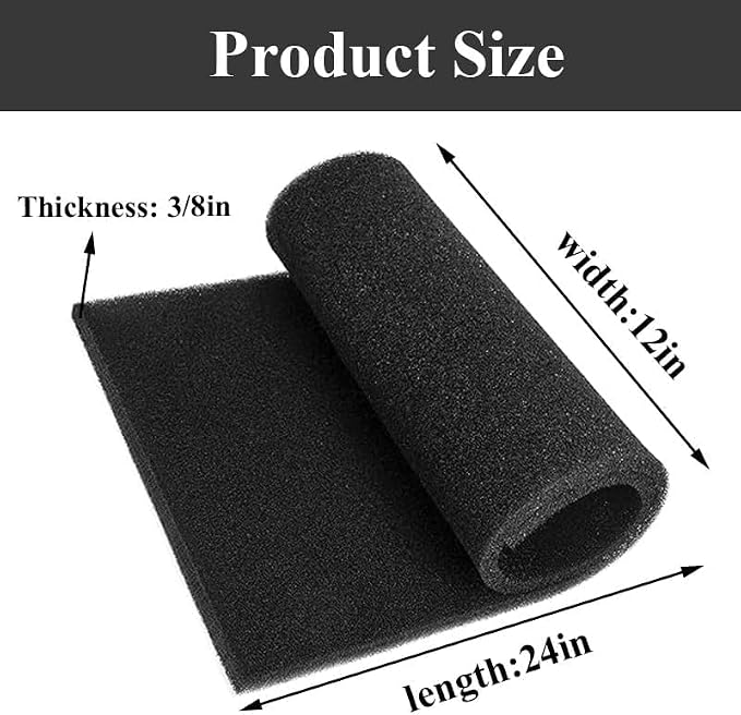 Air Filter Foam Sheet, Air Purifier, Vent & DIY Projects, Reusable Black - Image 2