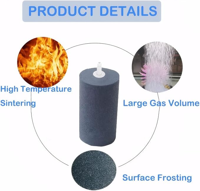 Large Air Stone, Air Stone Hydroponics, 4 x 2 Inch Large Air Stone Cylinder - Image 3