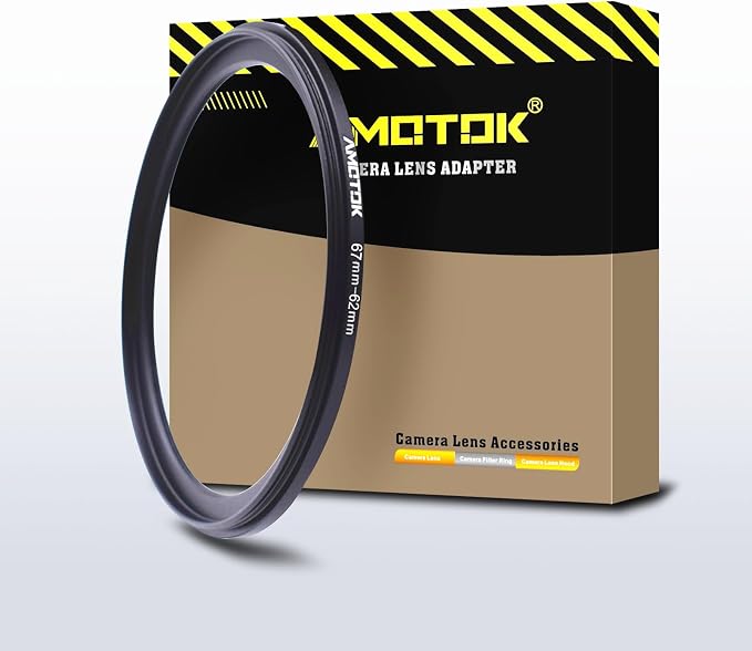 67mm Lens to 62mm Camera Lens Adapter, 67mm-62mm Filter Step-Down Ring by AMOTOK
