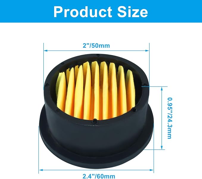 Zorfeter 6PCS Air Compressor Silencer Filter Elements - Image 3