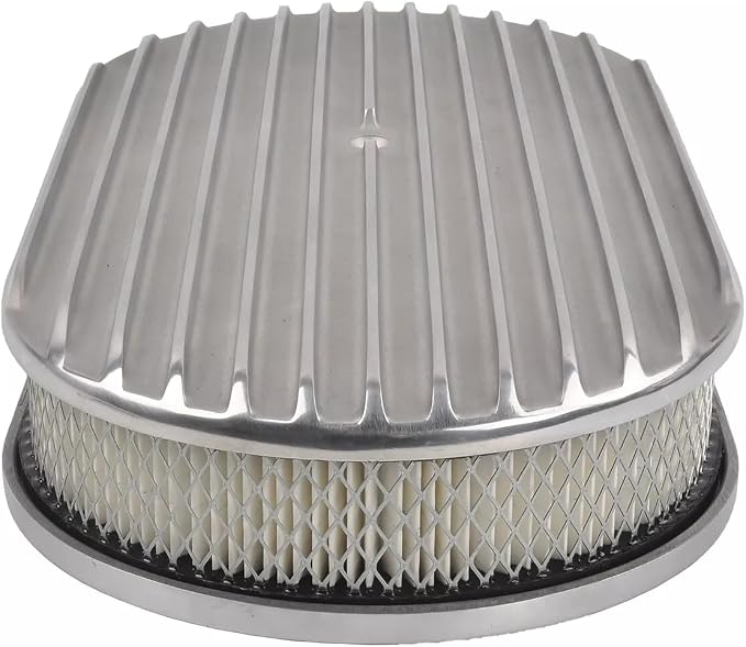 BestParts 15" Oval Full Finned Air Cleaner Aluminum Air Cleaner Assembly - Image 3