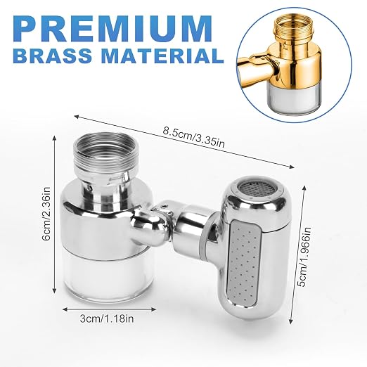 Sink Water Filter Faucet, 360 ° Rotating Kitchen Faucet Water Purifier - Image 3