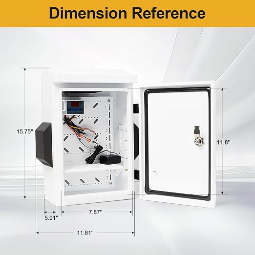 Outdoor Electrical Box with Key Lock, Aluminum Alloy Back Beam with M10 Sliding - Image 5
