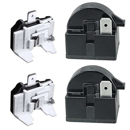 Refrigerator Compressor Relay and Overload Kit 2 Sets Refrigerator Starters by BMIROAMDFE