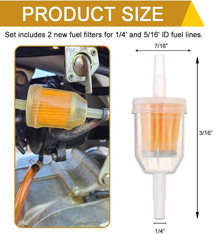 2PCS Gas Inline Fuel Filters - Image 2