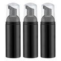 Tekson Soap Foam Bottle (Black Pump), Empty Travel Foaming Lash Shampoo for Cleanser, Dispenser (60ml, 2 fl oz)